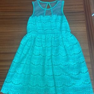 EN Crème Teal Lace Dress